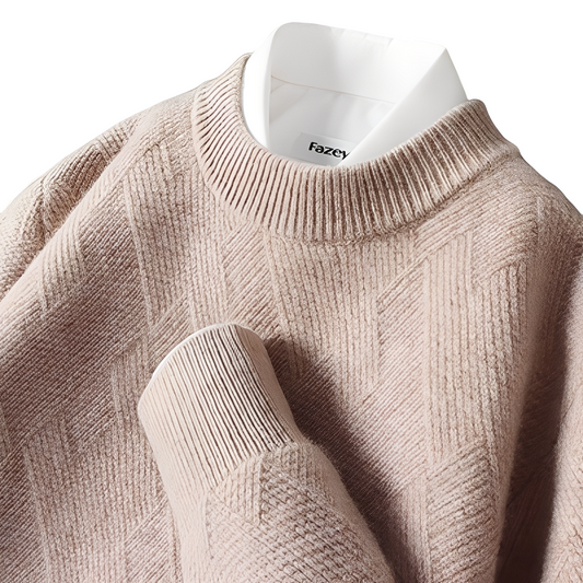 Winfred - Stilvoller, locker geschnittener Kaschmirpullover für Herren