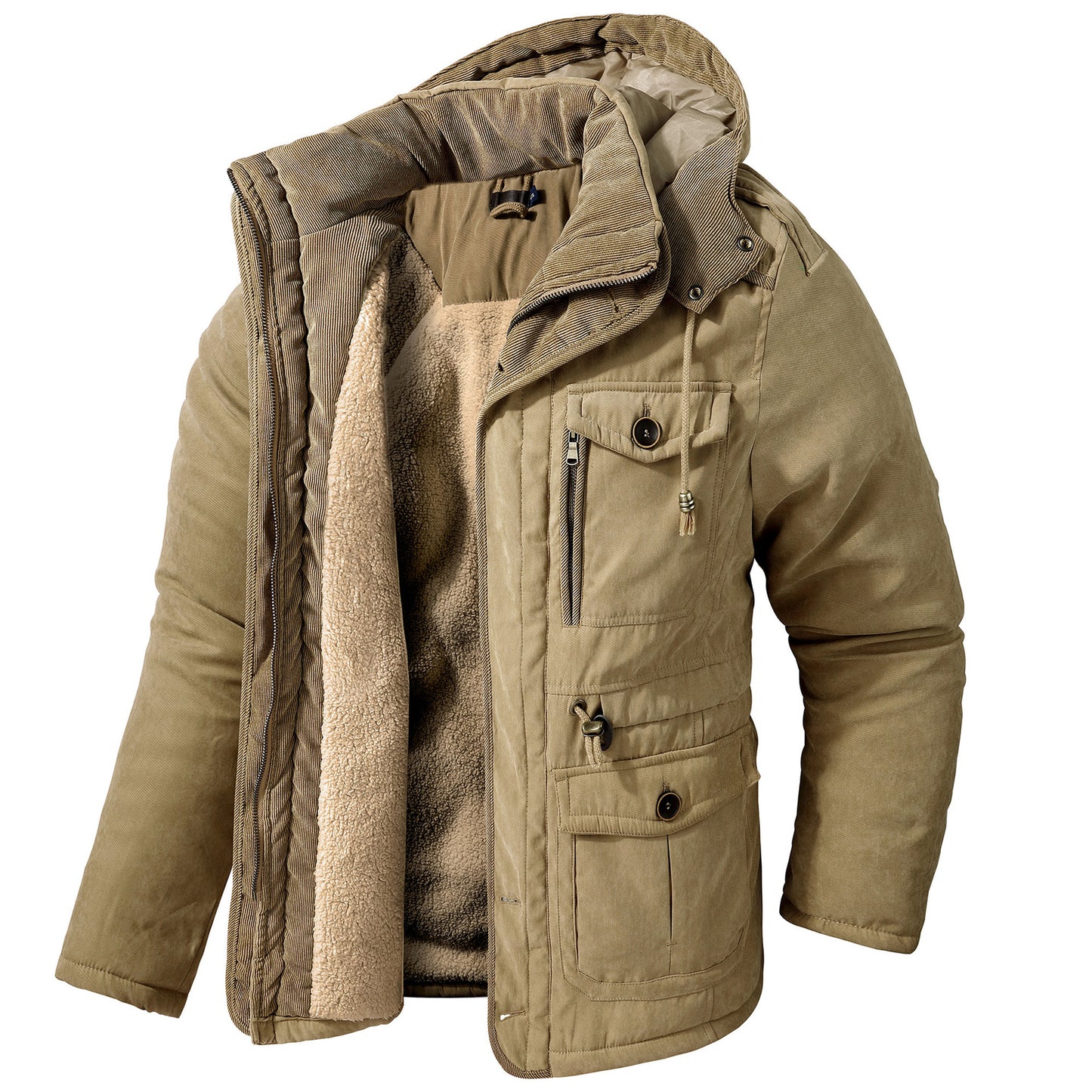 Graysen - Warme, dicke Jacke mit Kapuze für Herren