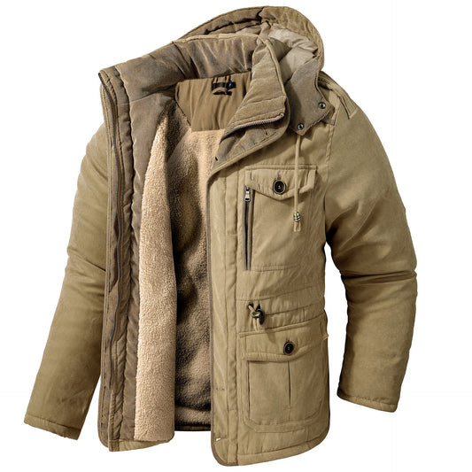 Graysen - Warme, dicke Jacke mit Kapuze für Herren