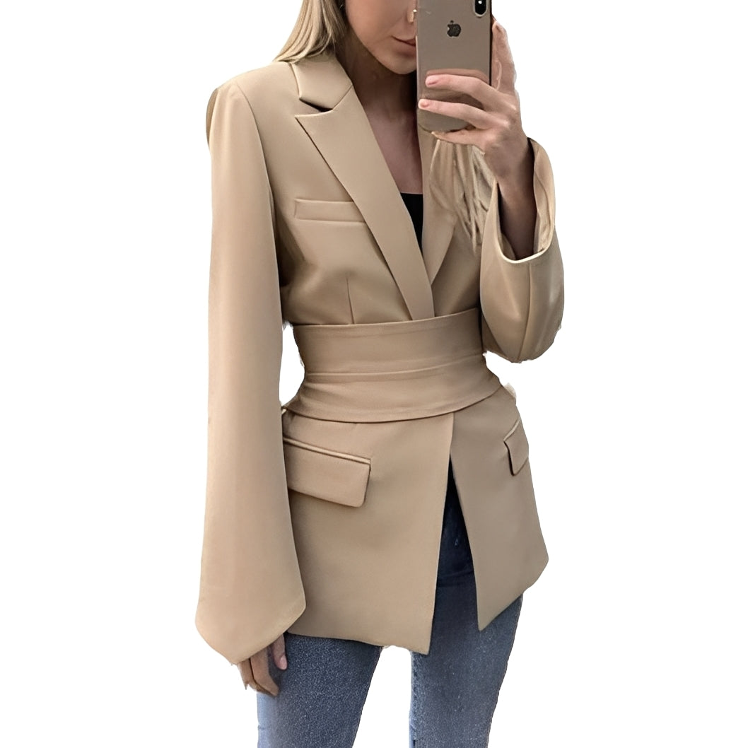 Malvina - Casula Anzugblazer mit Gürtel für Damen