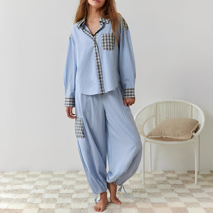 Elenora - Bequemes, lässiges zweiteiliges Pyjama-Set für Damen