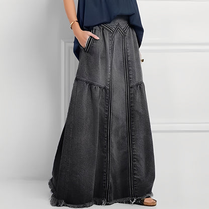 Jordyn - Lässiger elastischer Jeansrock mit Taschen für Damen