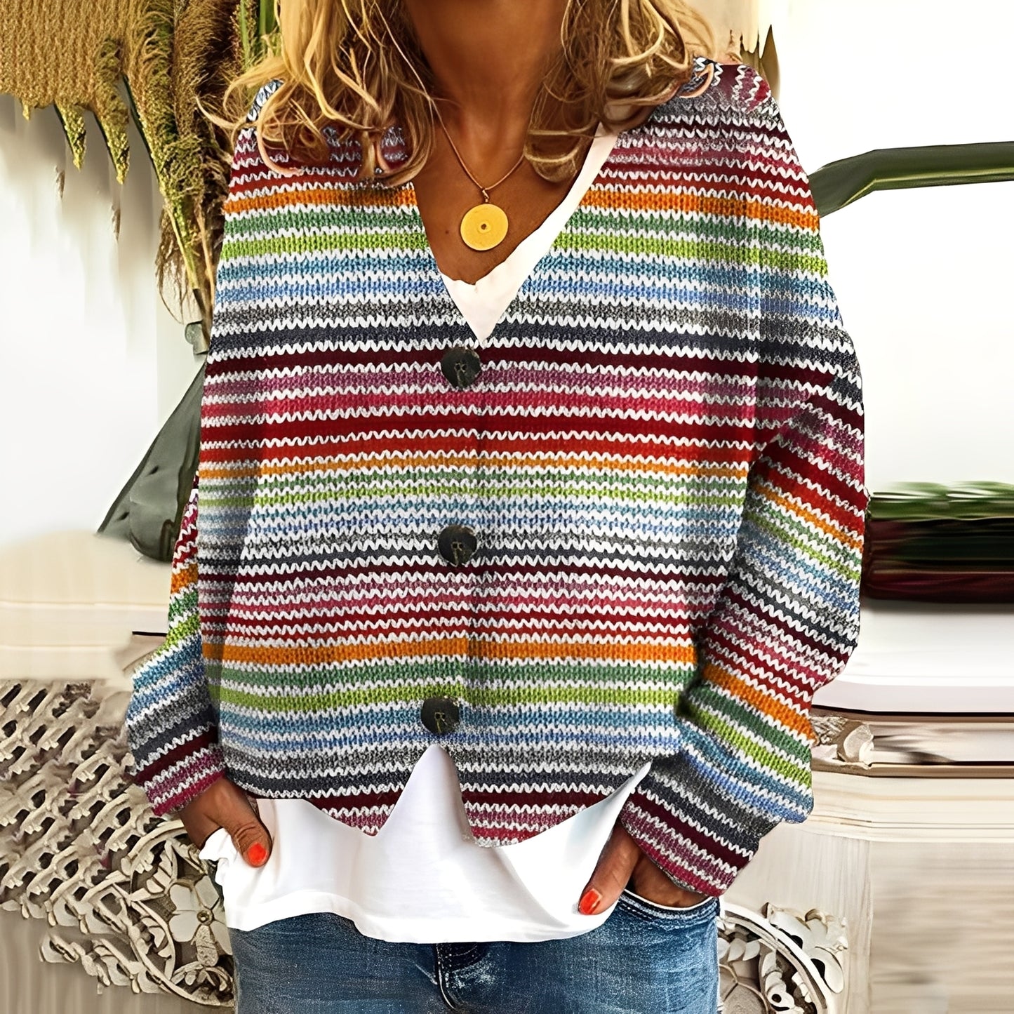 Nydia - Lässiger, weicher Pullover mit Aufdruck für Damen