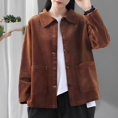 Chloe - Lässige Cordjacke mit Taschen für Damen
