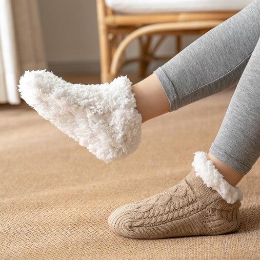 Raquel - Warme, rutschfeste Plüschsocken für Damen für den Winter