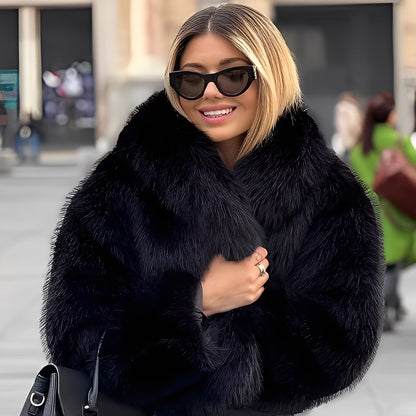 Jennifer - Moderne, schicke Kunstfelljacke für Damen