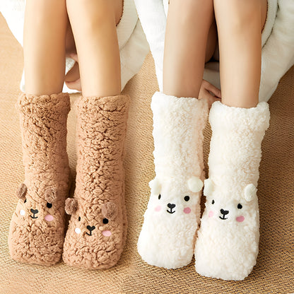 Judith - Stilvolle Winter-Samt-Bodysocken für Damen