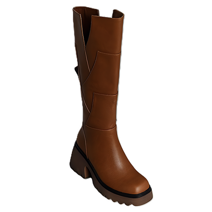 Madelaine - Lässige, robuste Lederstiefel mit Reißverschluss für Damen