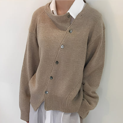 Arianna - Lockere Kaschmirjacke mit Knöpfen für Frauen
