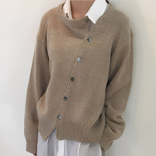 Arianna - Lockere Kaschmirjacke mit Knöpfen für Frauen