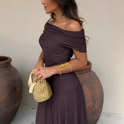 Eunice - Elegantes Maxikleid aus Mesh für Damen