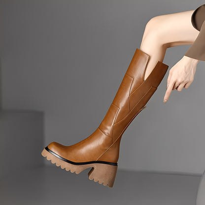 Madelaine - Lässige, robuste Lederstiefel mit Reißverschluss für Damen