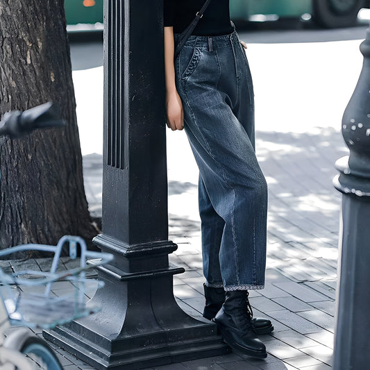 Shirlee - Stilvolle Denim-Hose mit hoher Taille für Damen