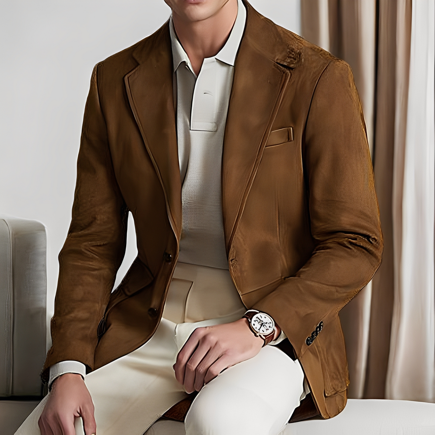 Martin - Eleganter Anzugblazer mit Knopf für Herren