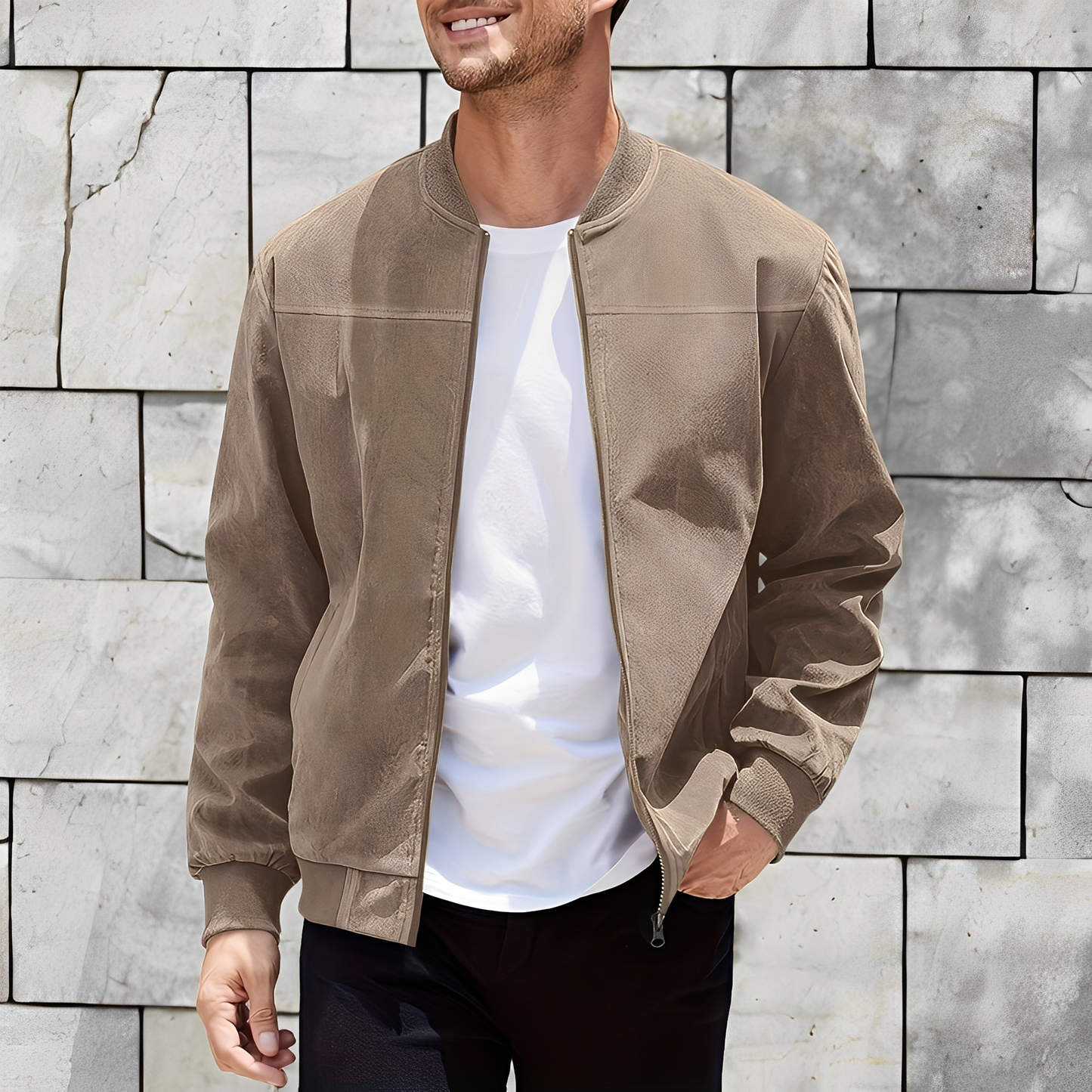 Easton - Klassische, stilvolle Wildlederjacke für Herren