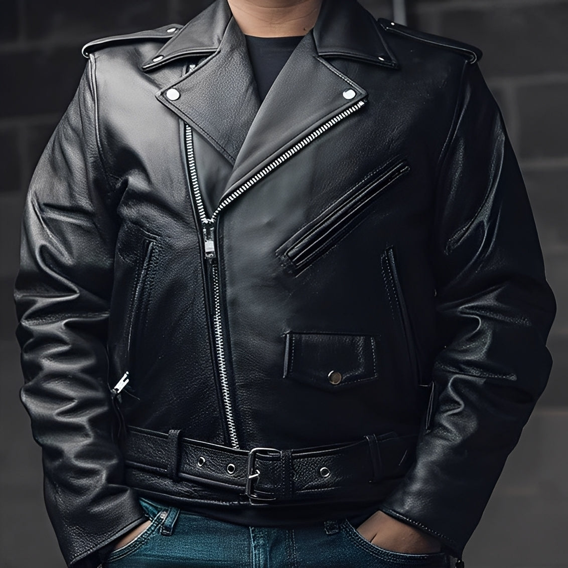 Elwin - Lederjacke mit mehreren Taschen für Herren
