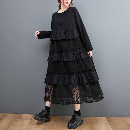 Lauryn - Lässiges Bohemian-Kleid mit Rüschen für Damen
