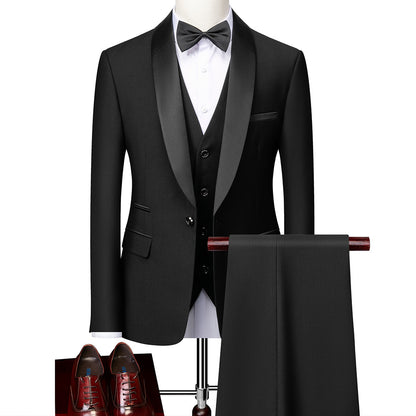 George - Formeller 3-teiliger Slim-Fit-Anzug für Herren