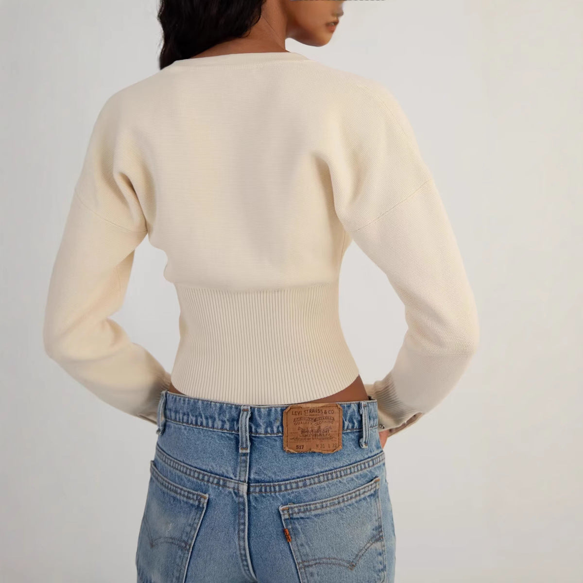 Reverie - Stilvolles, kurz geschnittenes Strickoberteil für Damen