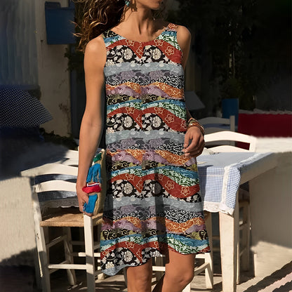 Luana - Lässiges Strandkleid mit Blumenmuster für Damen