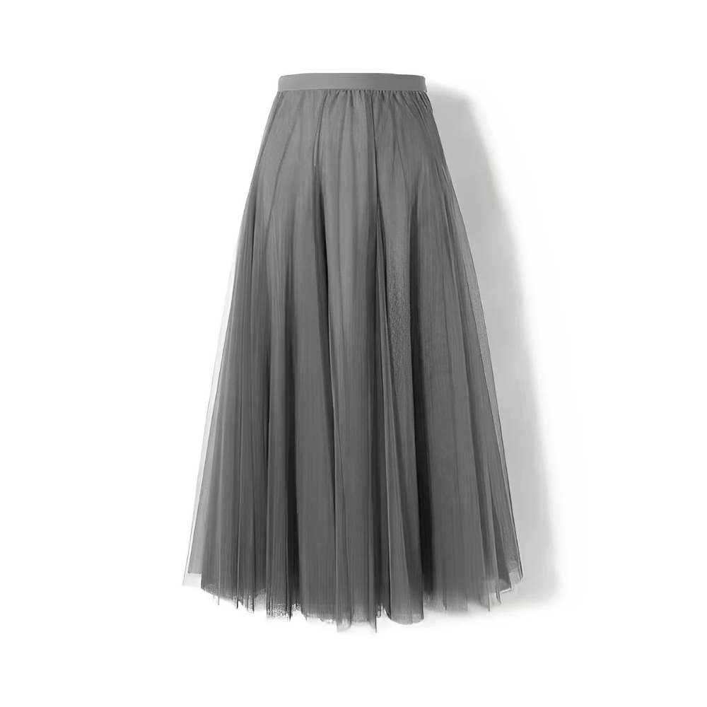 Kelly - Lässiger Midirock aus plissiertem Mesh für Damen