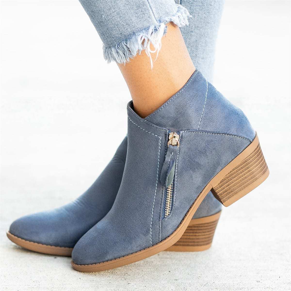 Elizabeth - Stilvolle Lederstiefel aus Wildleder für Damen