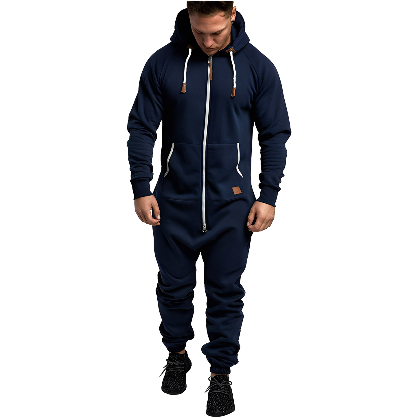 Benson - Lässiger Fleece-Jumpsuit mit Kapuze für Herren
