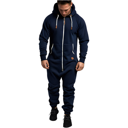 Benson - Lässiger Fleece-Jumpsuit mit Kapuze für Herren