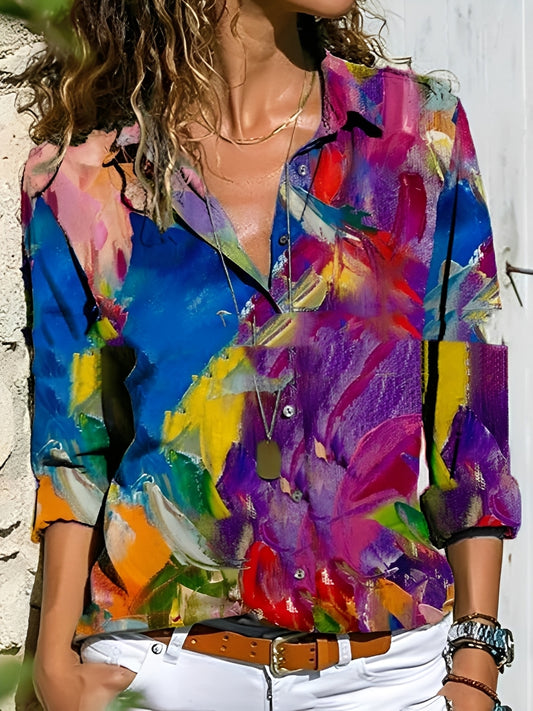 Santana - Stylisches Shirt mit abstraktem Druck für Frauen