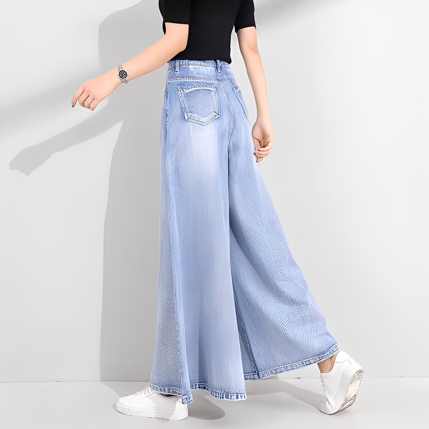 Jasmine - Stilvolle Jeans mit weitem Bein für Damen