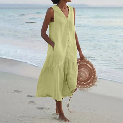 Lena - Premium-Kleid mit V-Ausschnitt