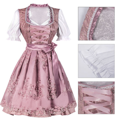 Rachael - Klassisches Oktoberfest-Dirndlkleid mit Schleife für Damen