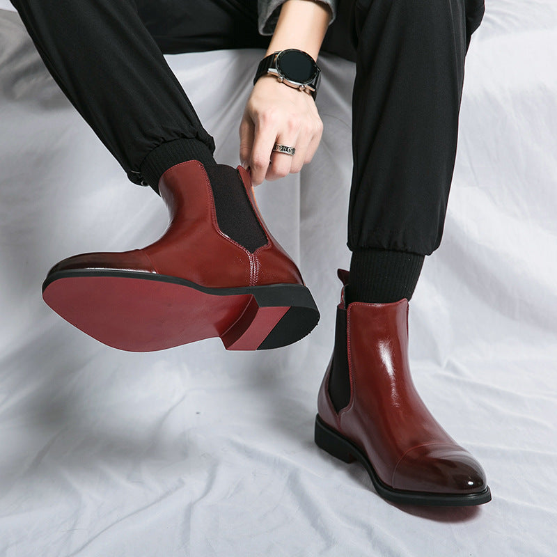 Kennith - Lässige, elegante Chelsea-Stiefel aus Leder für Herren