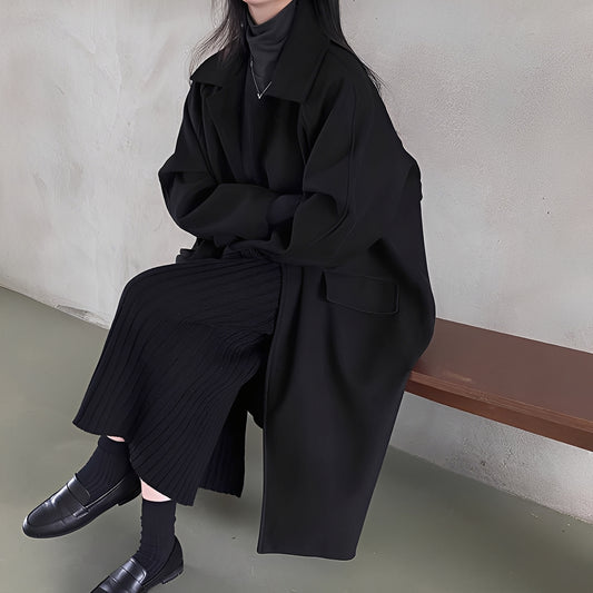Estelle - Klassischer einreihiger Wollmantel für Damen