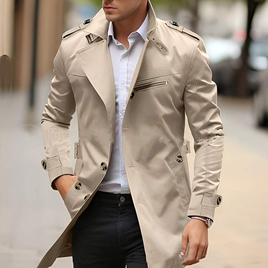 Derrick - Eleganter Trenchcoat mit Reverskragen für Herren