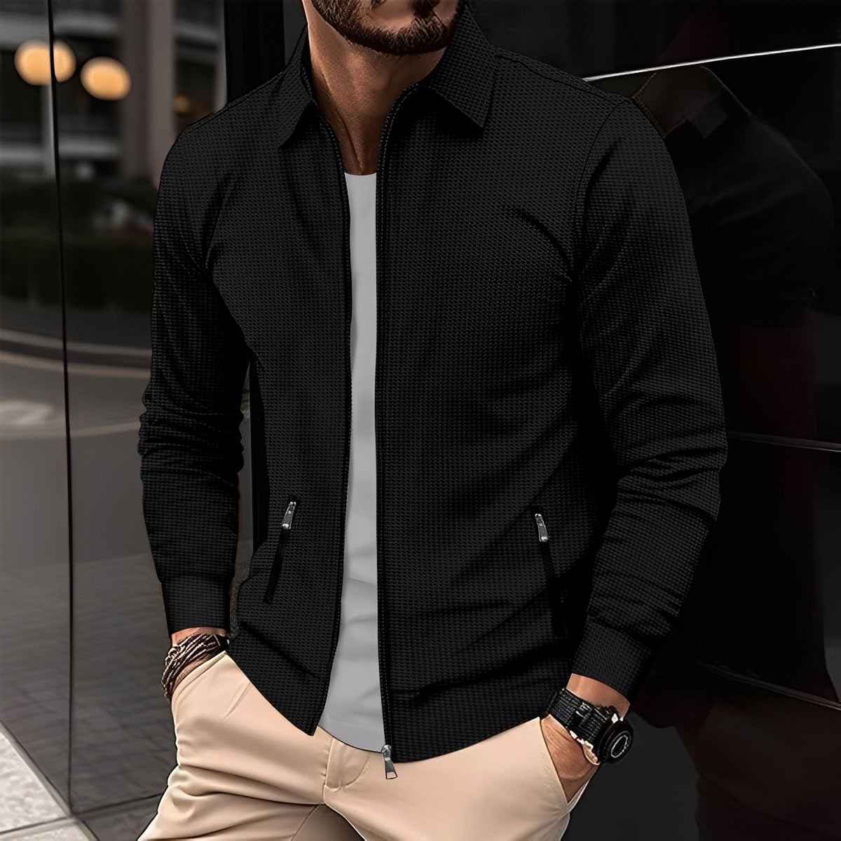 Anthony - Moderne Jacke mit Reißverschlusstaschen für Herren