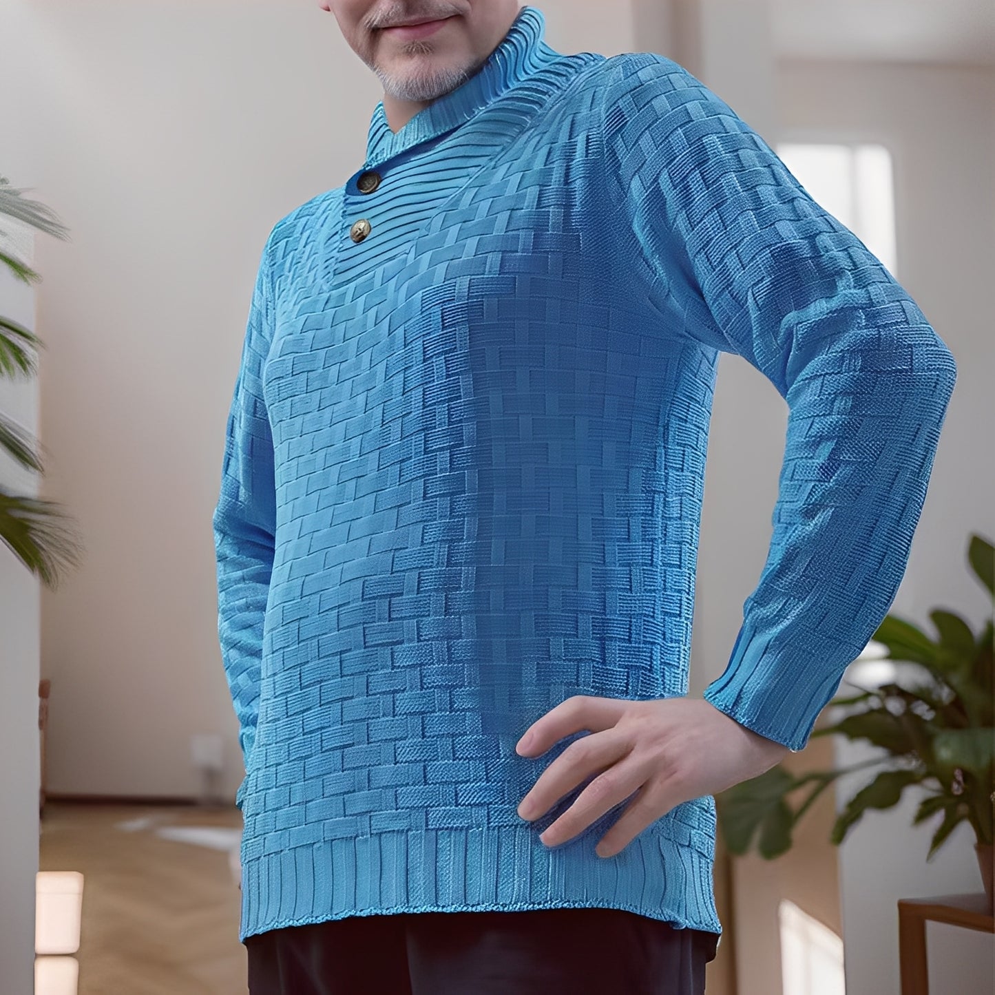 Branson - Lässiger Strickpullover mit hohem Kragen für Herren
