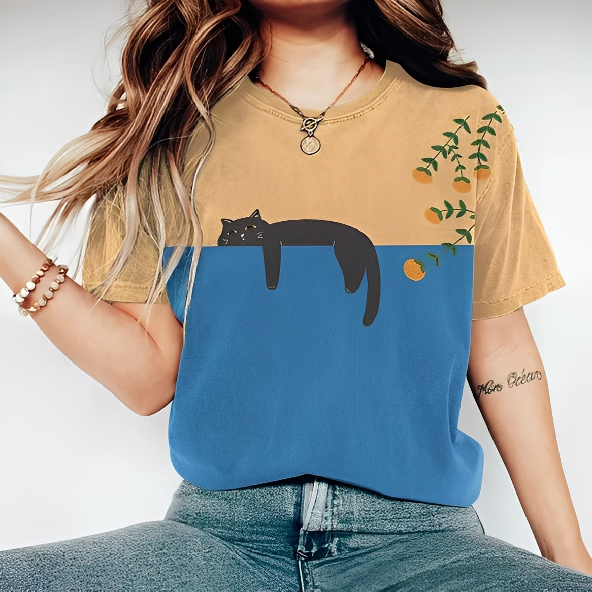Alvina - Lässiges T-Shirt mit Motiv für Damen