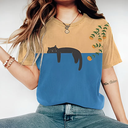 Alvina - Lässiges T-Shirt mit Motiv für Damen