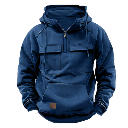 Malcom - Klassischer Hoodie mit mehreren Taschen für Herren