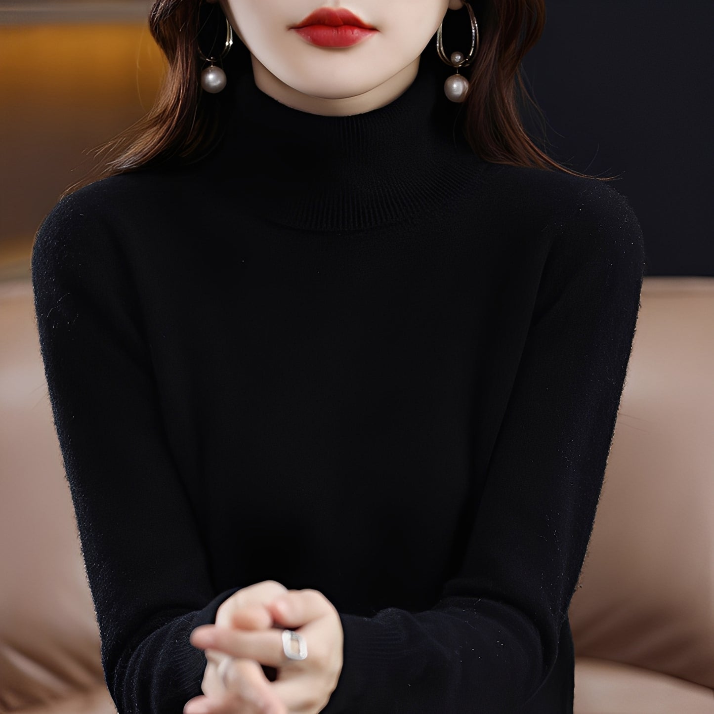 Jocelin - Schlanker Rollkragenpullover für Damen