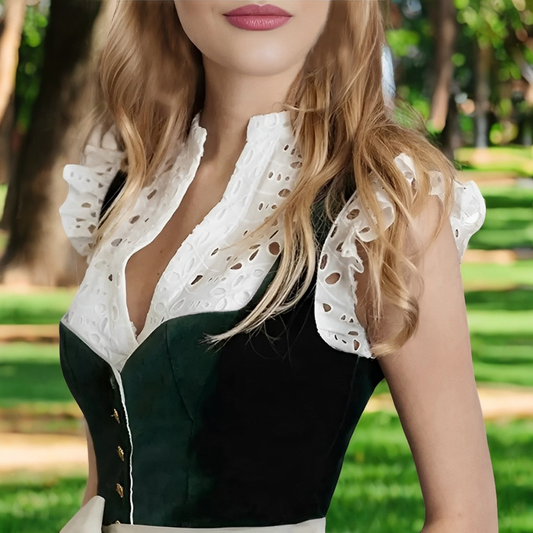 Colleen - Ausgeschnittene Oktoberfest-Dirndlbluse für Damen