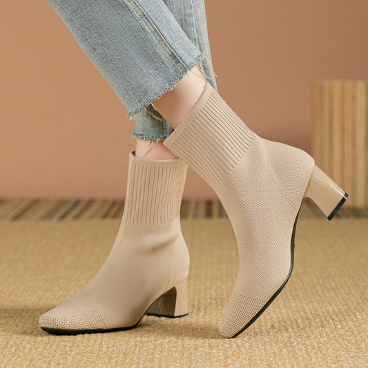 Elisha - Lässige, warme Stiefel mit Absatz für Damen
