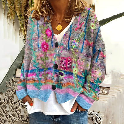 Nydia - Lässiger, weicher Pullover mit Aufdruck für Damen