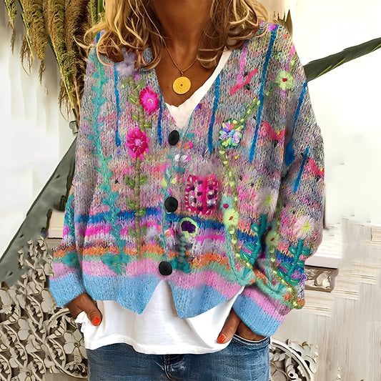 Nydia - Lässiger, weicher Pullover mit Aufdruck für Damen