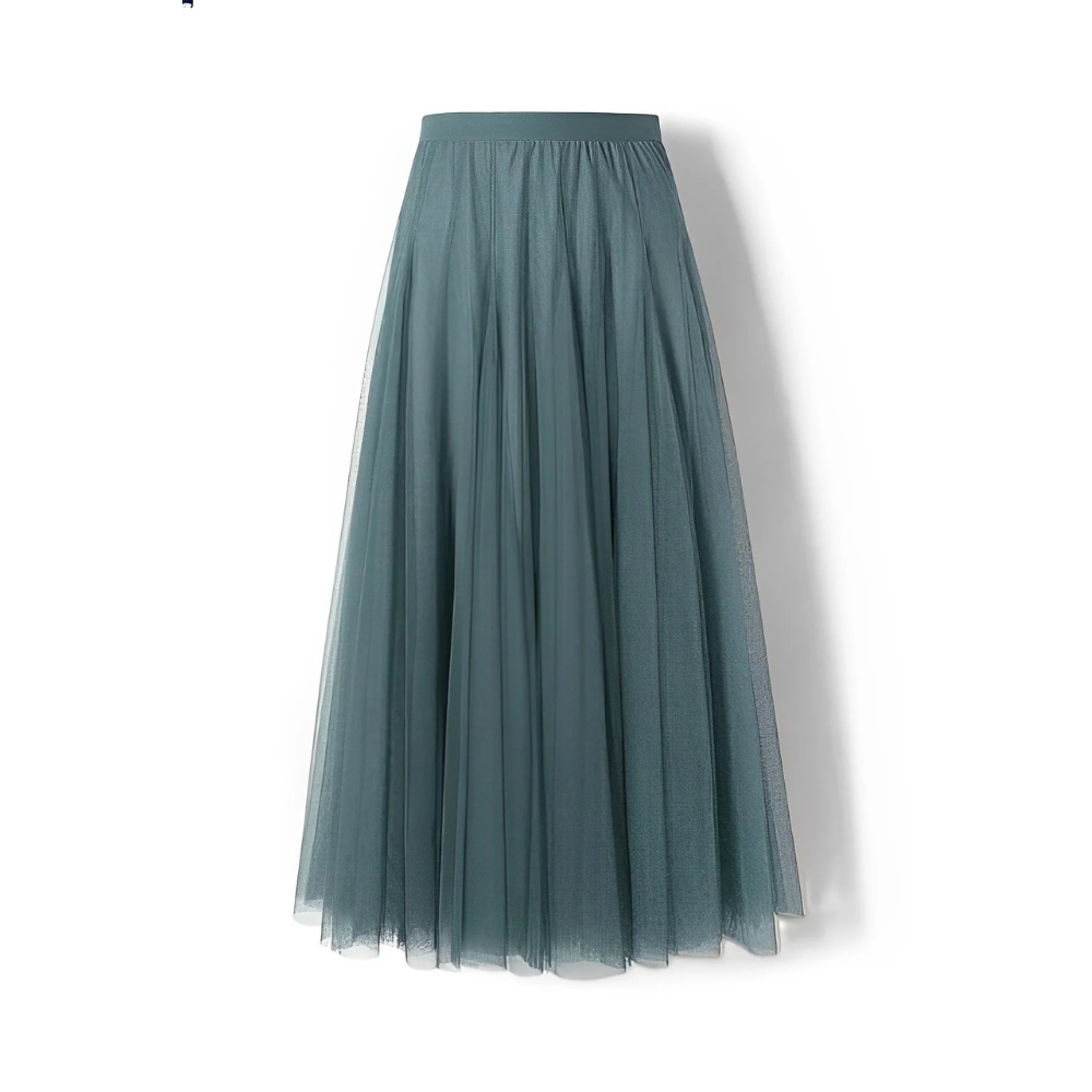 Kelly - Lässiger Midirock aus plissiertem Mesh für Damen