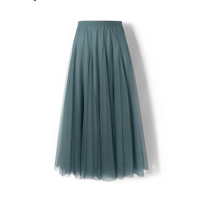 Kelly - Lässiger Midirock aus plissiertem Mesh für Damen