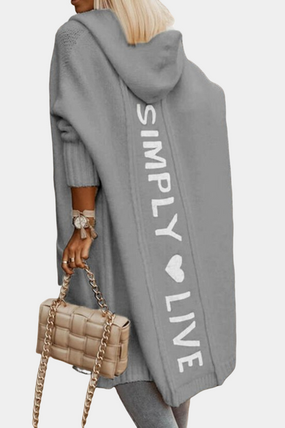 Melyssa - Lässige, locker geschnittene, lange Strickjacke für Damen