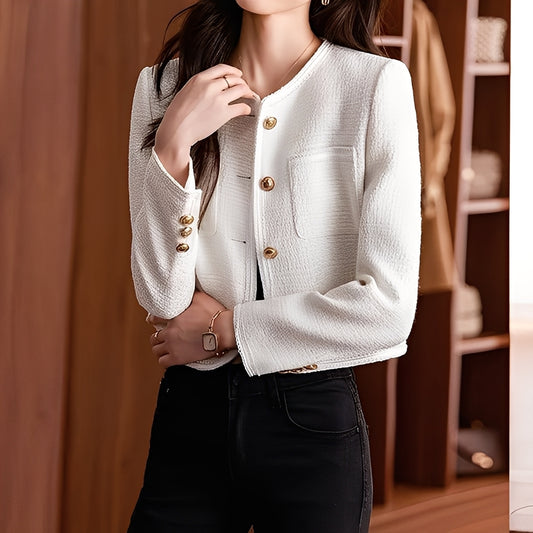 Trecia - Stilvolle kurze Tweedjacke für Damen