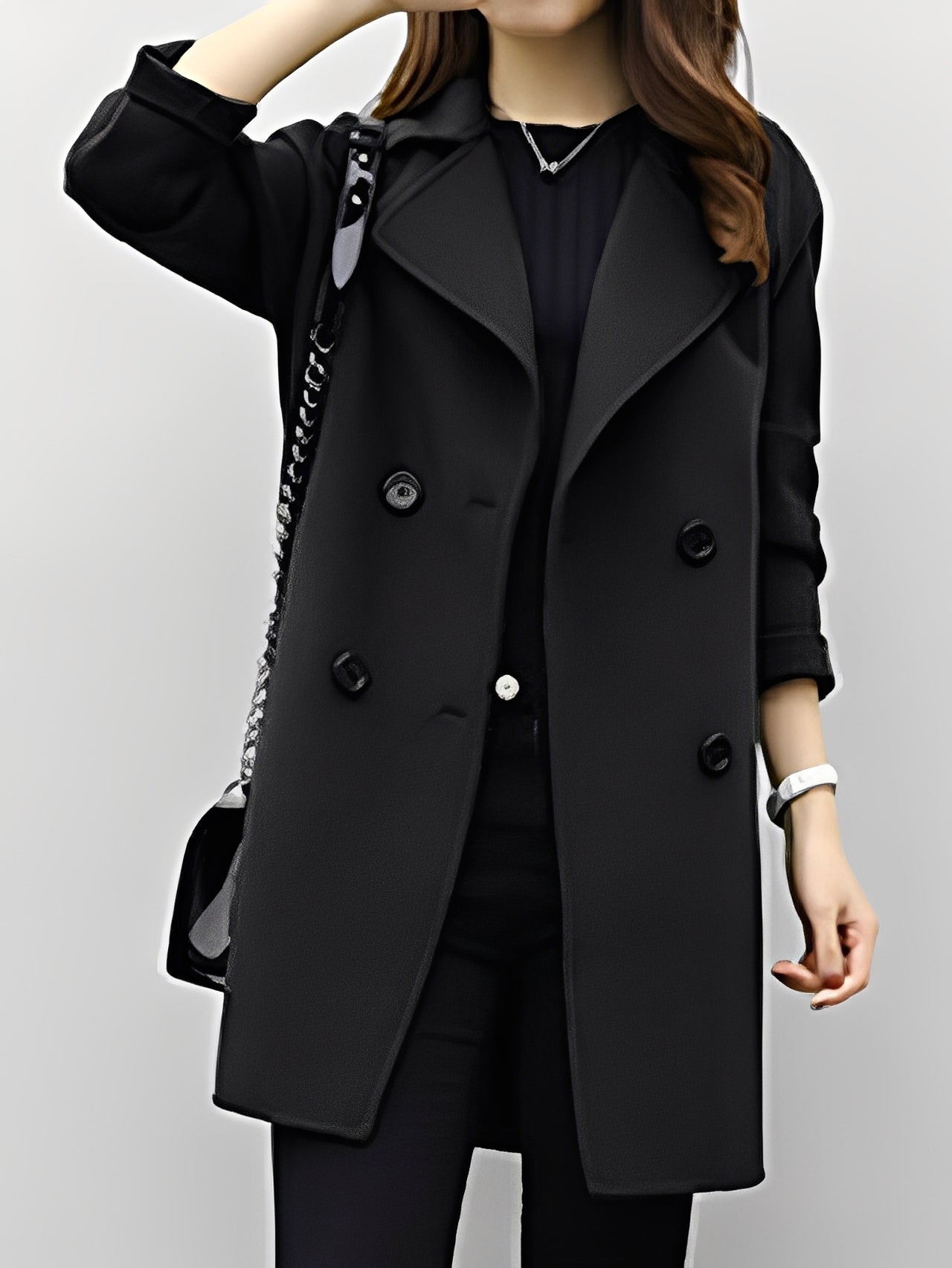 Nichole - Eleganter doppelreihiger Trenchcoat für Damen